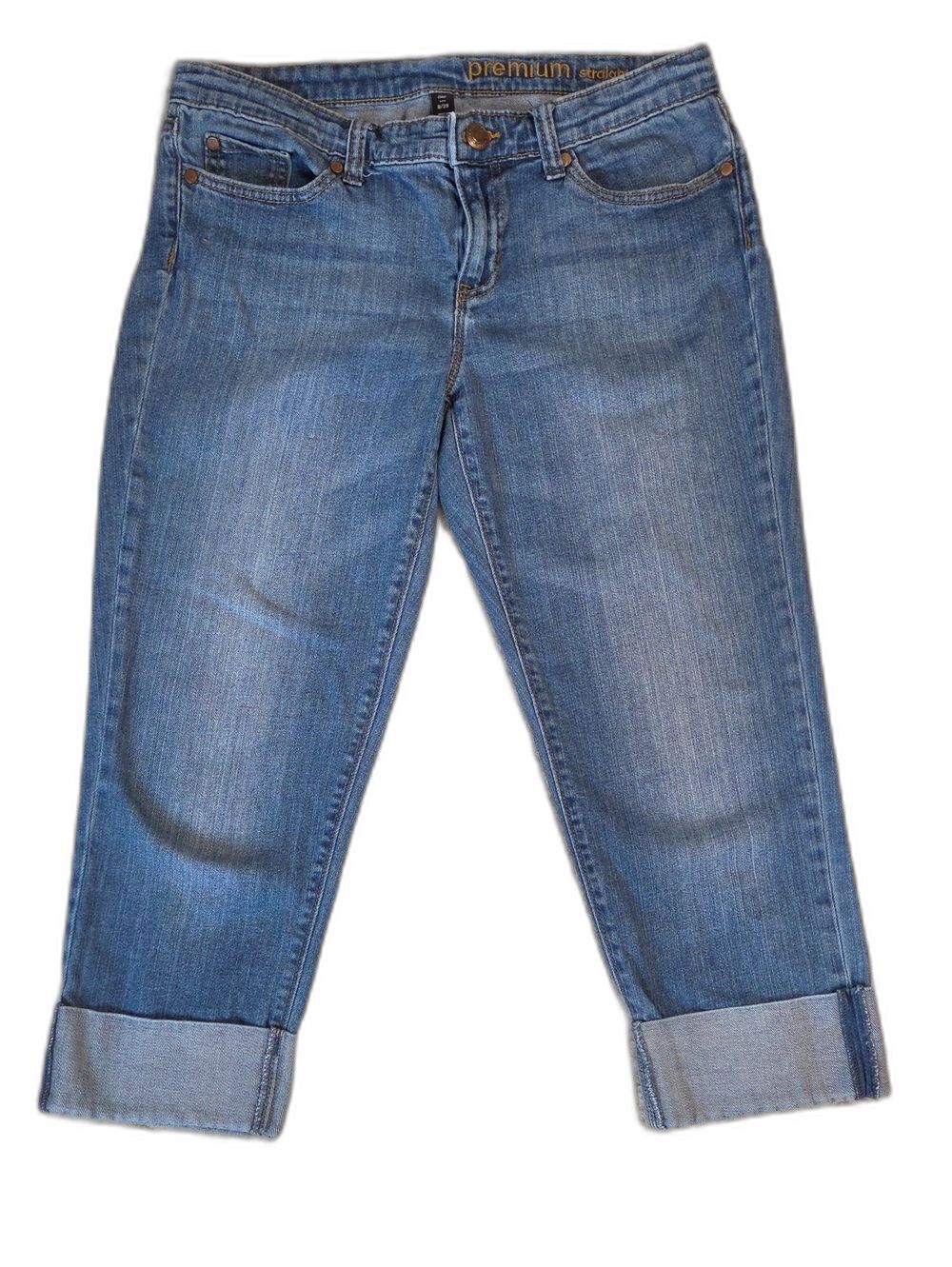 Gap Stretch Women's Cuffed Capri Blue Jeans Size 8